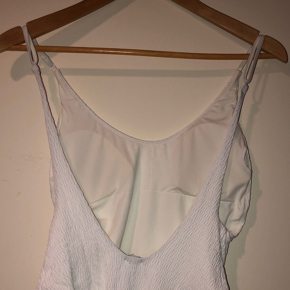 american eagle white low back one piece